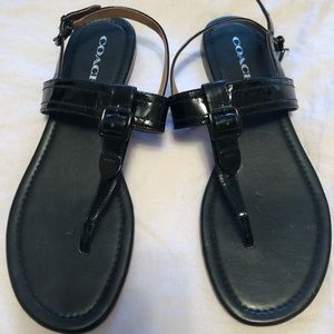 Black Coach Cassidy Sandals